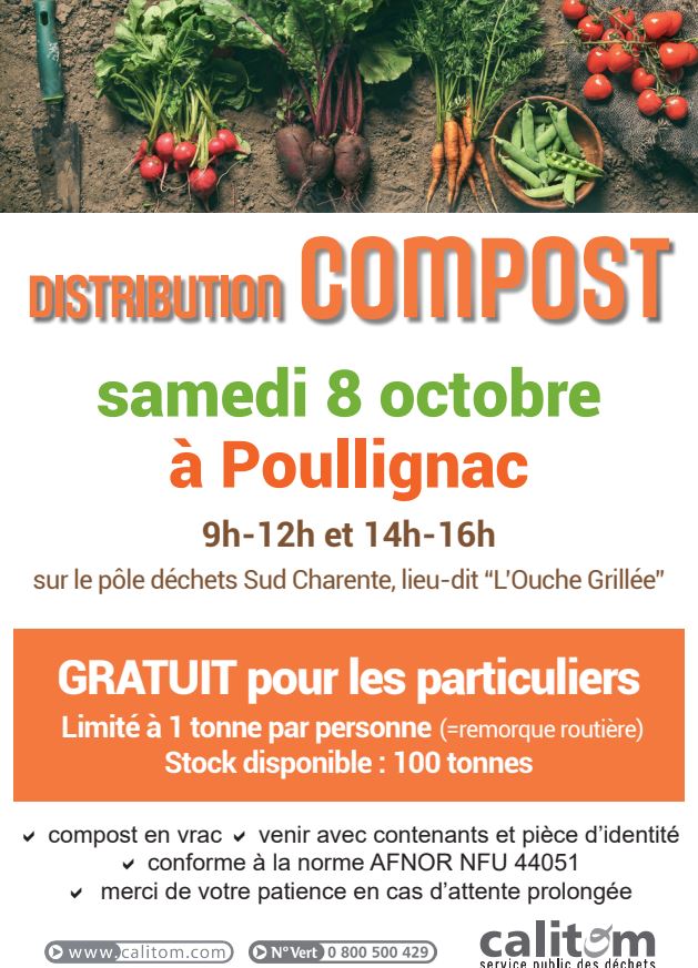 Martin Compost DISTRIBUTION DE COMPOST A POULLIGNAC le 08/10/22 - Commune de RIOUX ...