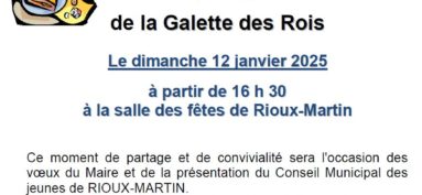 INVITATION GALETTE ET VOEUX DU MAIRE 12/01/25