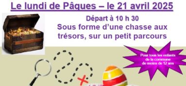  CHASSE AUX ŒUFS pour les enfants de RIOUX-MARTIN, lundi 21 avril 2025, à partir de 10h30