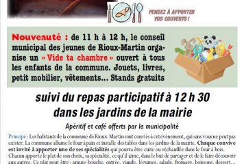 REPAS DE VILLAGE A RIOUX-MARTIN 28/06/25
