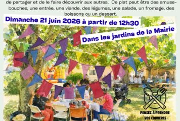 REPAS DE VILLAGE LE DIMANCHE 21 JUIN 2026 🍴